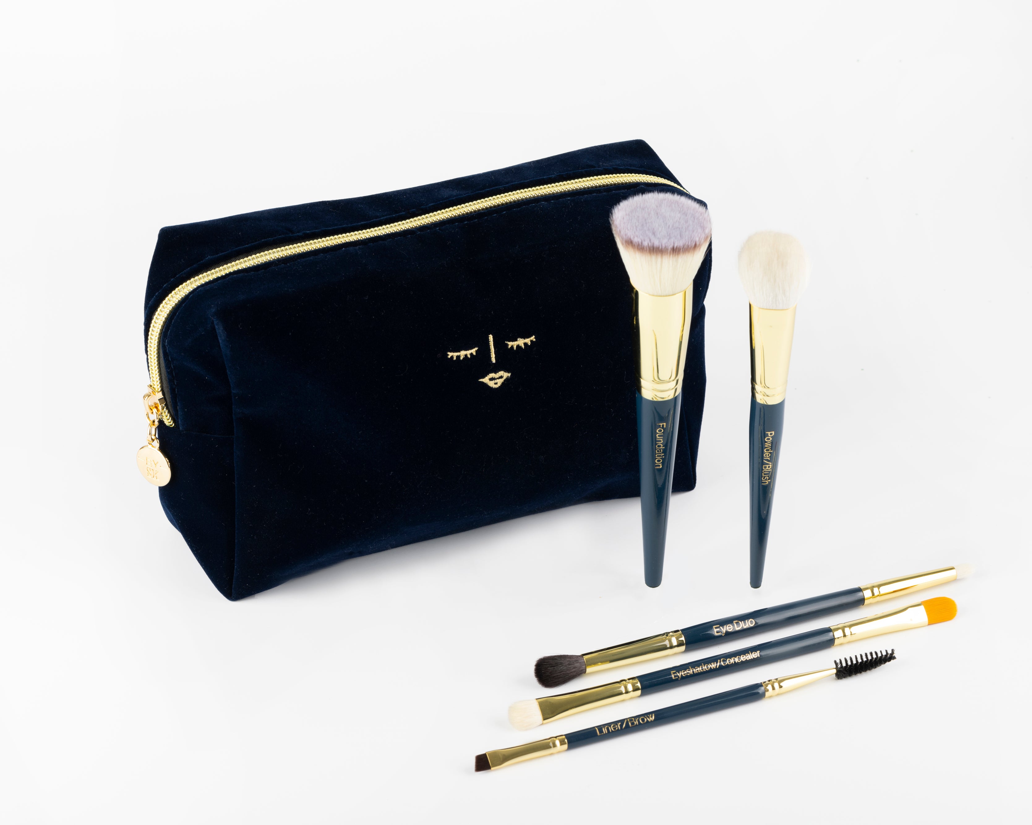 5 Piece Velvet Brush Set